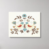 Pennsylvania Nederlands Amish Hex teken vogel amer Canvas Afdruk (Voorkant)