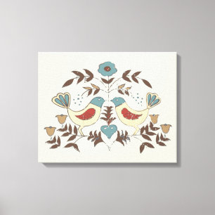 Pennsylvania Nederlands Amish Hex teken vogel amer Canvas Afdruk