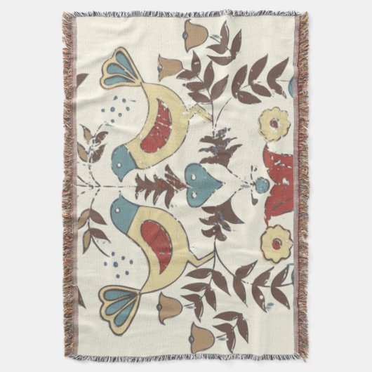 Pennsylvania Nederlands Amish Hex teken vogel amer Deken (Voorkant Verticaal)