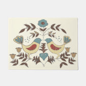 Pennsylvania Nederlands Amish Hex teken vogel amer Deurmat (Voorkant)