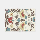 Pennsylvania Nederlands Amish Hex teken vogel amer Fleece Deken (Voorkant (Horizontaal))