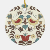 Pennsylvania Nederlands Amish Hex teken vogel amer Keramisch Ornament (Voorkant)
