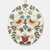 Pennsylvania Nederlands Amish Hex teken vogel amer Keramisch Ornament (Links)