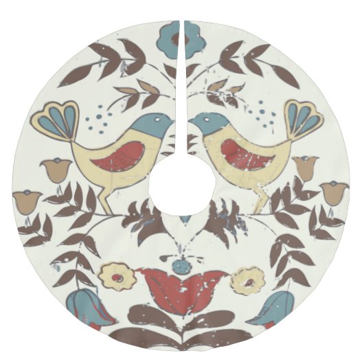 Pennsylvania Nederlands Amish Hex teken vogel amer Kerstboom Rok (Voorkant)