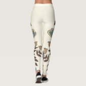 Pennsylvania Nederlands Amish Hex teken vogel amer Leggings (Achterkant)