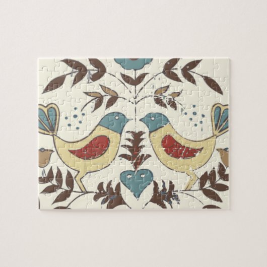 Pennsylvania Nederlands Amish Hex teken vogel amer Legpuzzel (Horizontaal)