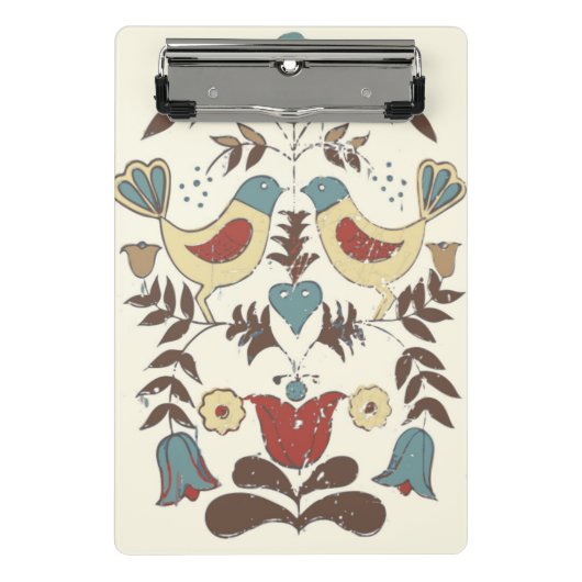 Pennsylvania Nederlands Amish Hex teken vogel amer Mini Klembord (Voorkant)