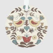 Pennsylvania Nederlands Amish Hex teken vogel amer Ornament (achterkant)