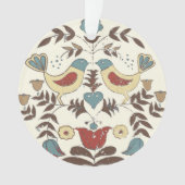 Pennsylvania Nederlands Amish Hex teken vogel amer Ornament (voorkant)