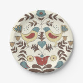 Pennsylvania Nederlands Amish Hex teken vogel amer Papieren Bordje (Voorkant)