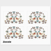 Pennsylvania Nederlands Amish Hex teken vogel amer Rechthoekige Sticker (Vel)