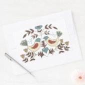 Pennsylvania Nederlands Amish Hex teken vogel amer Rechthoekige Sticker (Envelop)