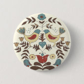 Pennsylvania Nederlands Amish Hex teken vogel amer Ronde Button 5,7 Cm (Voorkant)