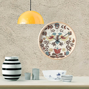 Pennsylvania Nederlands Amish Hex teken vogel amer Ronde Klok