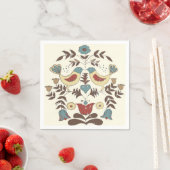 Pennsylvania Nederlands Amish Hex teken vogel amer Servetten (Insitu)