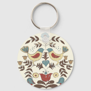 Pennsylvania Nederlands Amish Hex teken vogel amer Sleutelhanger