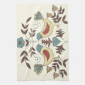 Pennsylvania Nederlands Amish Hex teken vogel amer Theedoek (Verticaal)