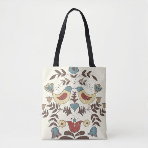 Pennsylvania Nederlands Amish Hex teken vogel amer Tote Bag