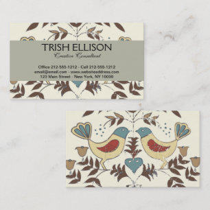 Pennsylvania Nederlands Amish Hex teken vogel amer Visitekaartje