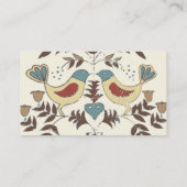 Pennsylvania Nederlands Amish Hex teken vogel amer Visitekaartje (Achterkant)