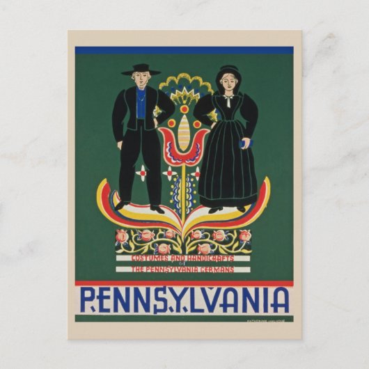  Pennsylvania Nederlandse Amish Duitse Reizen Briefkaart (Voorkant)