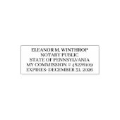 Pennsylvania Notaris Openbaar Zelfinktende Stempel (Design)