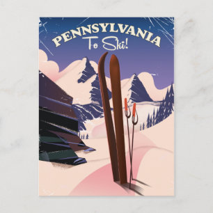 Pennsylvania om te skiën briefkaart