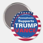 Pennsylvania ondersteunt de koelkast van TRUMP VAN Magneet (Voorkant / Achterkant)