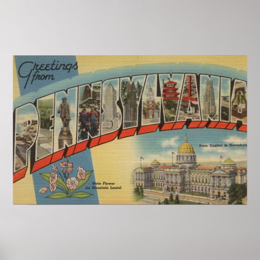 Pennsylvania (Overheidskapitaal/Bloem) Poster (Voorkant)