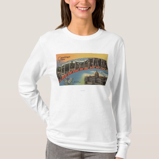Pennsylvania (Overheidskapitaal/Bloem) T-shirt (Voorkant)