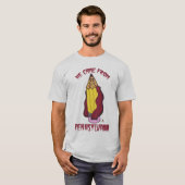 Pennsylvania Pencil Vampire Fun Cartoon Kunst T-shirt (Voorkant volledig)