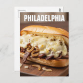 Pennsylvania Philadelphia Philly Cheesesteak Briefkaart (Voorkant / Achterkant)