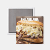 Pennsylvania Philadelphia Philly Cheesesteak Magneet (Voorkant / Achterkant)