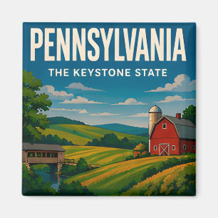 Pennsylvania Philadelphia Pittsburgh Historische R Magneet