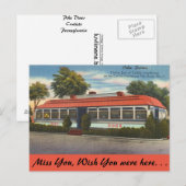 Pennsylvania, Pike Diner Briefkaart (Voorkant / Achterkant)