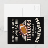 Pennsylvania Pittsburgh Amerikaans Football Briefkaart (Voorkant / Achterkant)