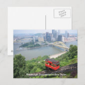 Pennsylvania Pittsburgh Duquesne Inline Train Briefkaart (Voorkant / Achterkant)