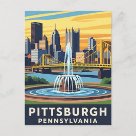 Pennsylvania Pittsburgh Reizen Briefkaart
