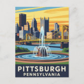 Pennsylvania Pittsburgh Reizen Briefkaart (Voorkant)