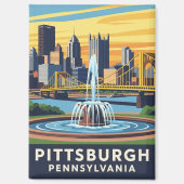 Pennsylvania Pittsburgh Reizen Magneet (Voorkant)