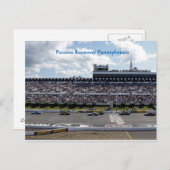 Pennsylvania Pococo Raceway Briefkaart (Voorkant / Achterkant)