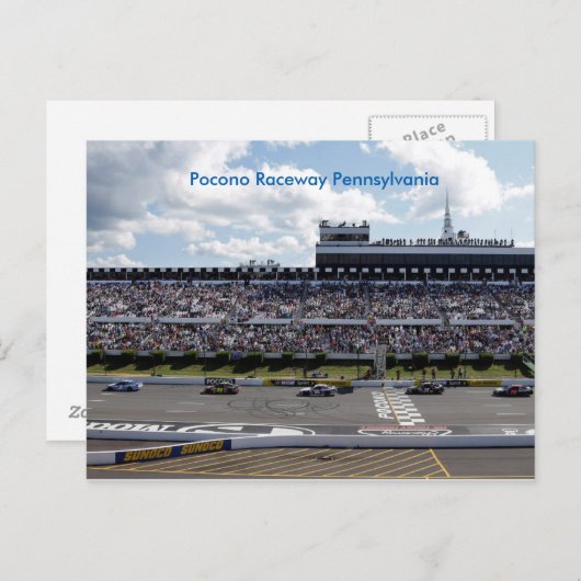 Pennsylvania Pococo Raceway Briefkaart (Voorkant / Achterkant)