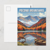Pennsylvania Pocono Mountains Reizen Briefkaart (Voorkant / Achterkant)