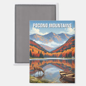 Pennsylvania Pocono Mountains Reizen Magneet (Voorkant / Achterkant)