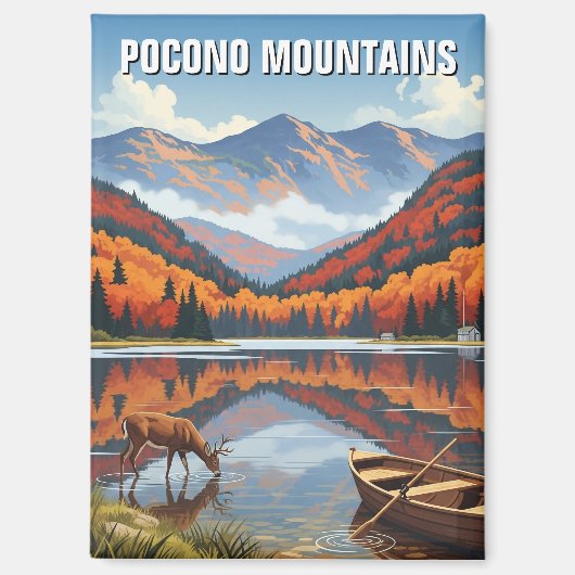 Pennsylvania Pocono Mountains Reizen Magneet (Voorkant)