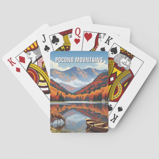 Pennsylvania Pocono Mountains Reizen Pokerkaarten (Achterkant)