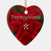 Pennsylvania Poinsettia Heart Keepomwille Ornament (Rechts)