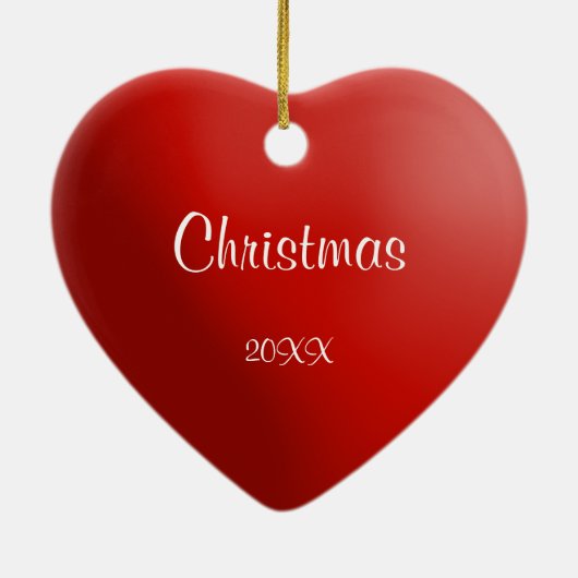 Pennsylvania Poinsettia Heart Keepomwille Ornament (Achterkant)