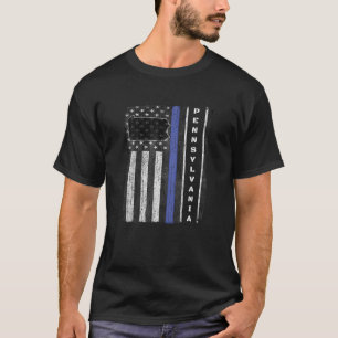 Pennsylvania Police Week Thin Blue Line LEO USA T-shirt