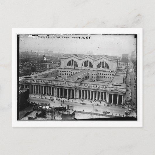 Pennsylvania Rail Road Station NY Vintage Briefkaart (Voorkant)